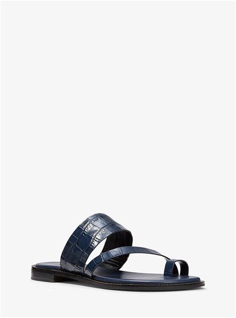 michael kors sandalen neue modell pratt|Pratt Crocodile Embossed Leather Sandal .